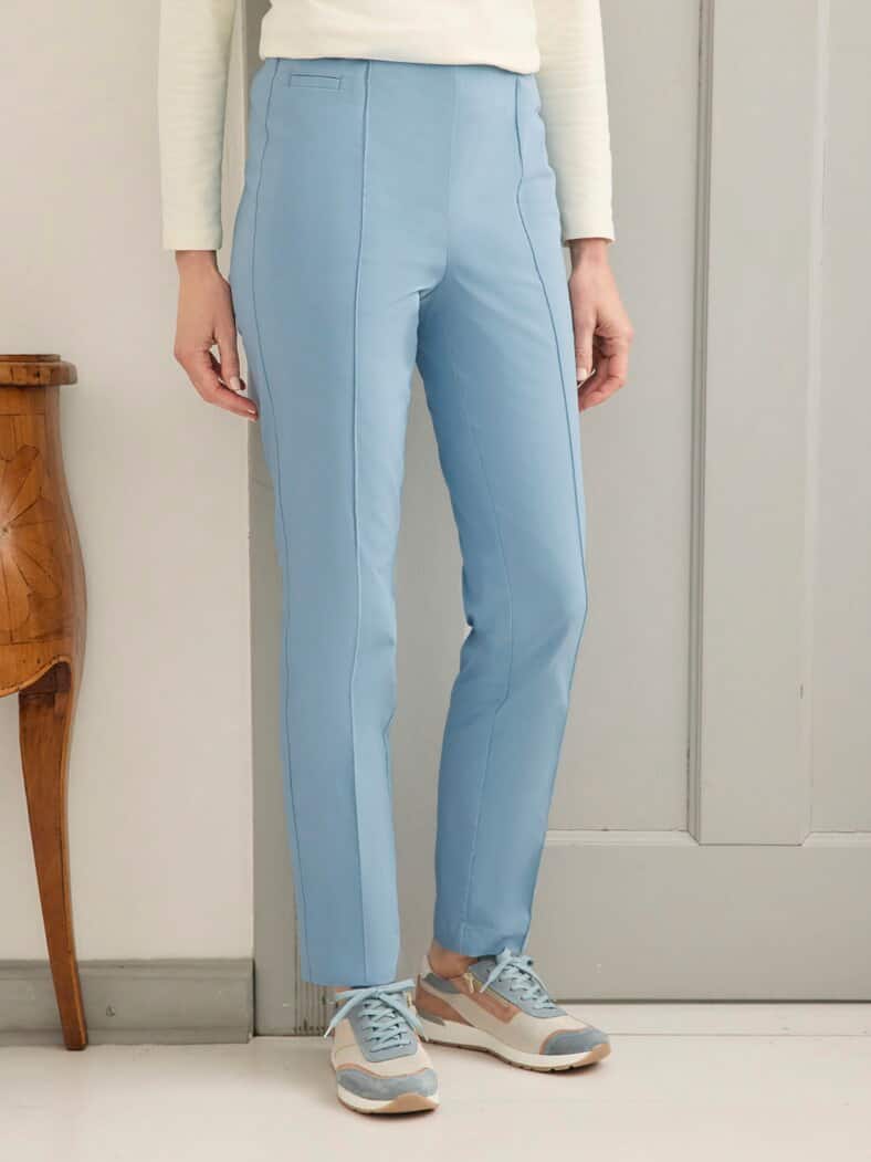 Thermo-Hose Edel-Stretch Rauchblau