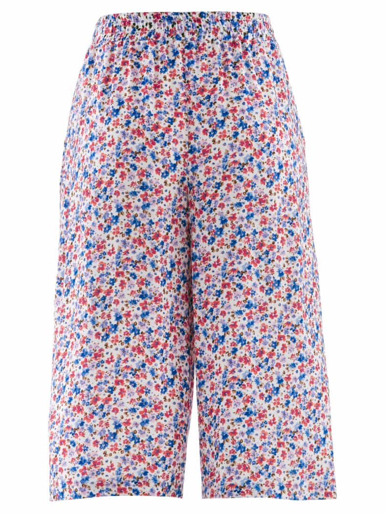 Bequem-Hosenrock Viskose Blumendruck