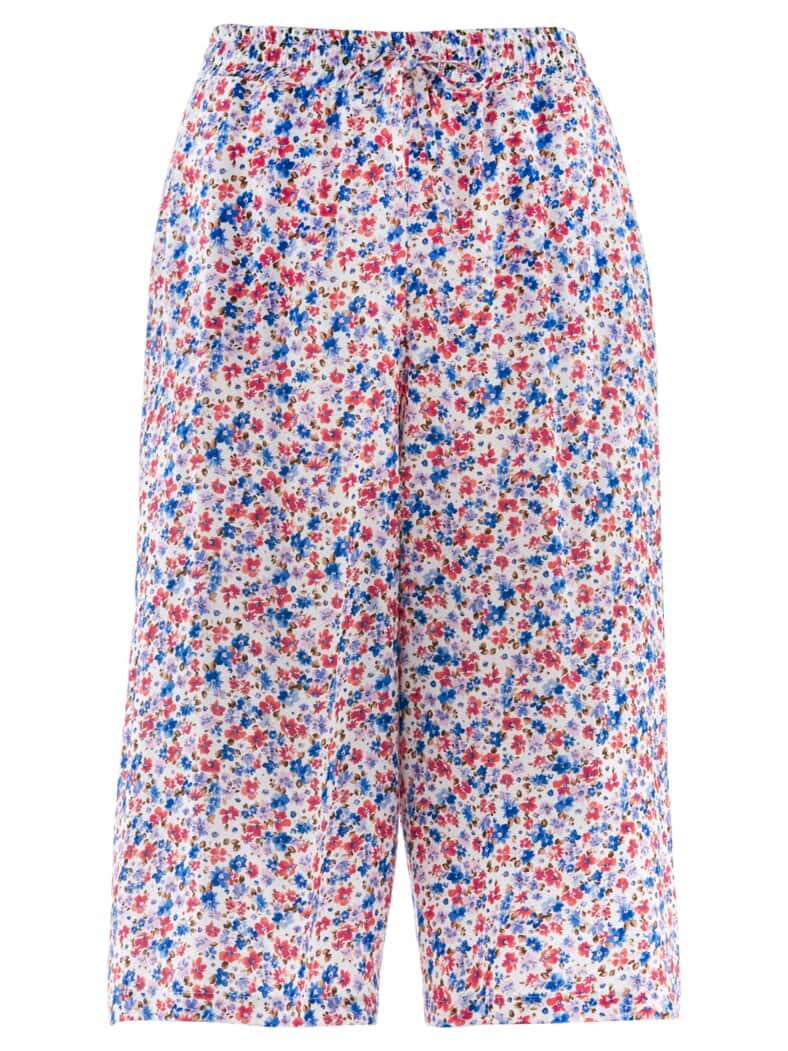 Bequem-Hosenrock Viskose Blumendruck