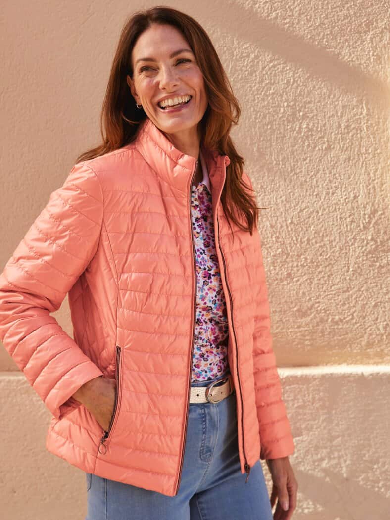 Steppjacke leicht tailliert papaya