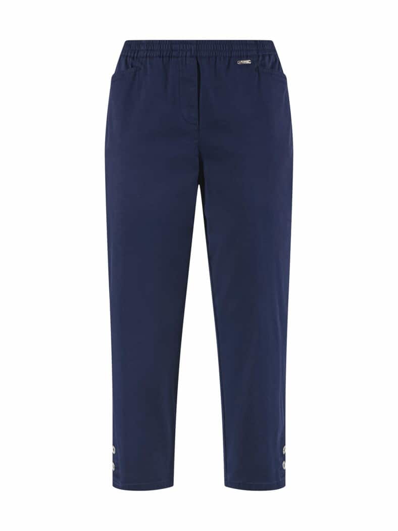 Baumwoll-Capri Sommerleicht Marine
