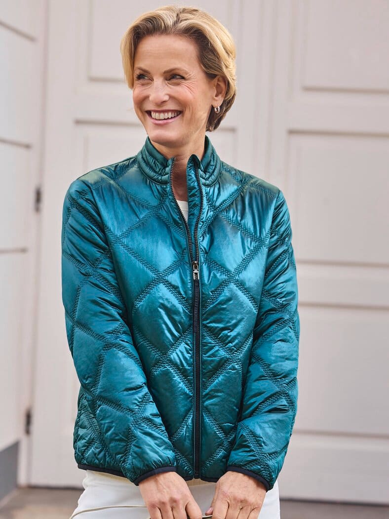 Rabe Steppjacke mit Stehkragen Petrol