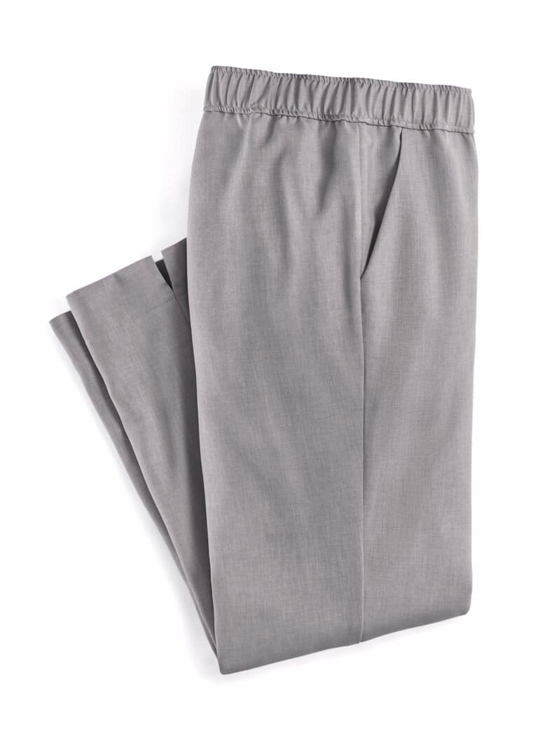 7/8 Schlupfbundhose Reise-Leinen Grau