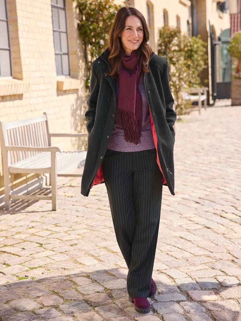 Longjacke Tech Wool Anthtazit