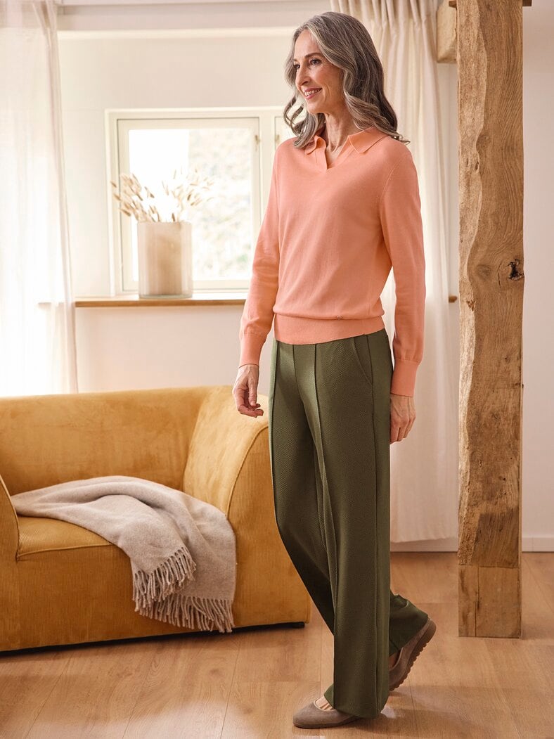 Struktur-Jersey Marlene Khaki