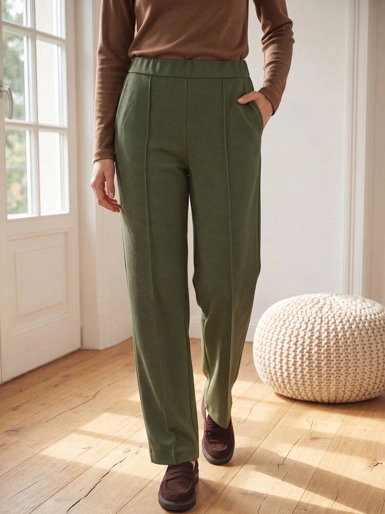 Struktur-Jersey Marlene Khaki