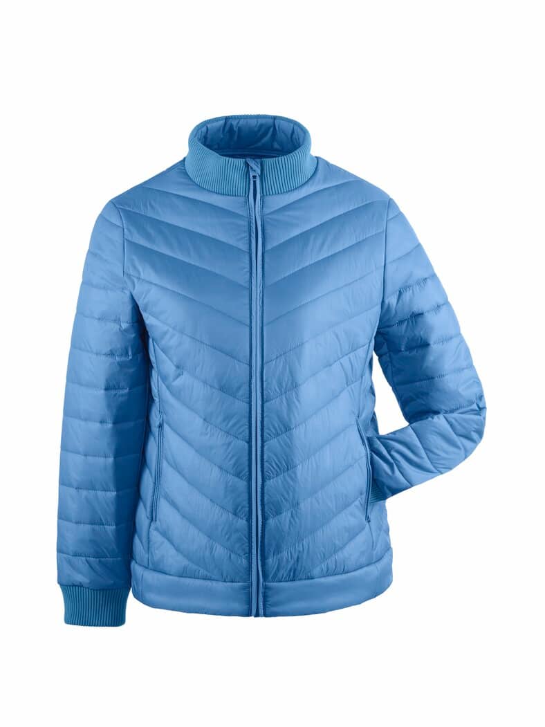 Leichtsteppjacke im Beutel Jeansblau