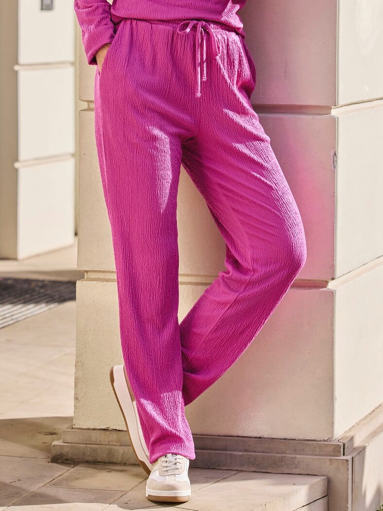 Jersey-Krepp-Hose Elegance Magenta