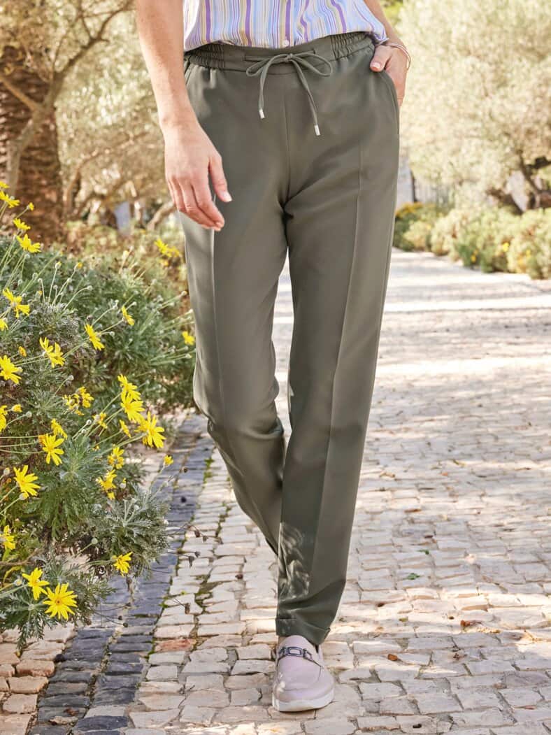 Reise-Hose Bügelfrei Khaki