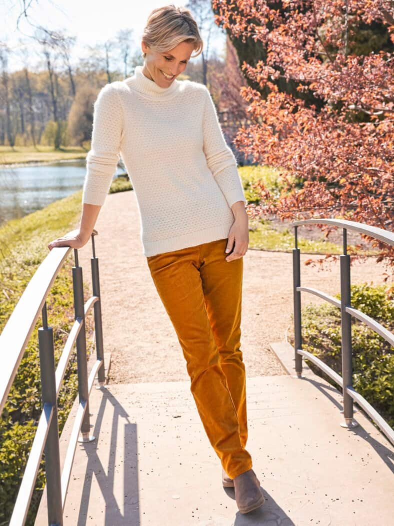 Baumwoll-Cordhose Thermo Curry