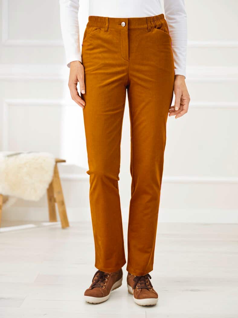 Baumwoll-Cordhose Thermo Curry