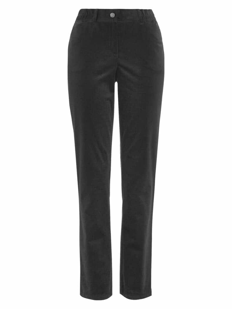 Baumwoll-Cordhose Thermo Schwarz