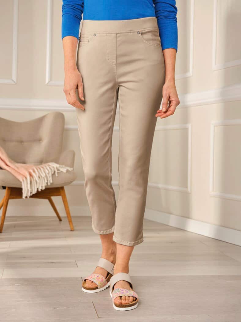 7/8 Bequembundhose Powerstretch Beige