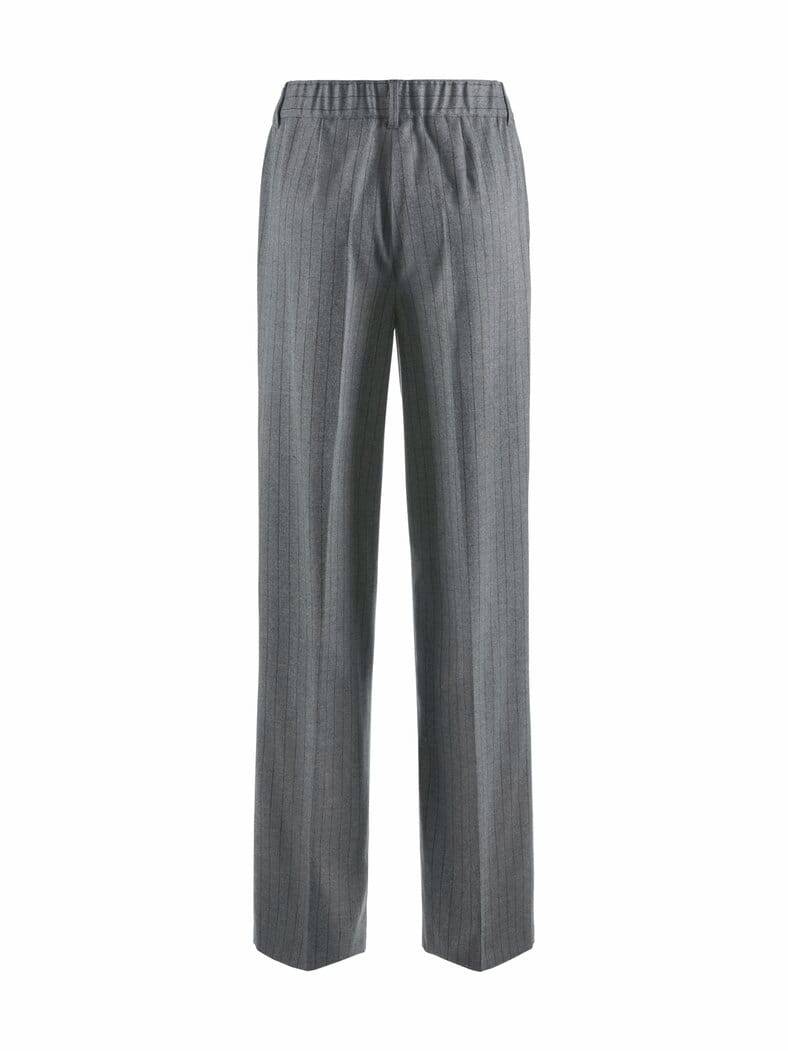 Flanell-Schlupfhose Nadelstreifen Anthrazit/Schwa