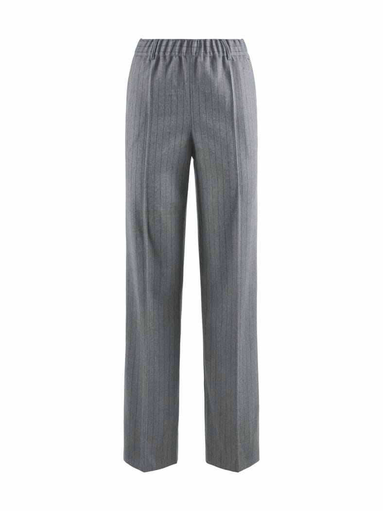 Flanell-Schlupfhose Nadelstreifen Anthrazit/Schwa