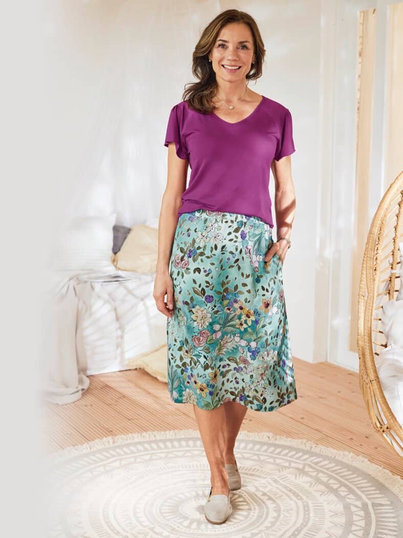 Sommer-Rock Luftig-leicht Lagune-Multi