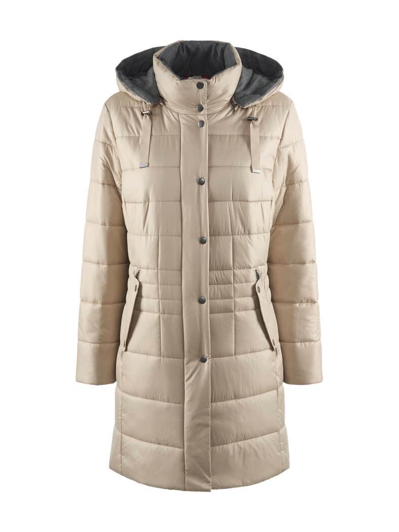 Longjacke mit Jersey-Futter Creme