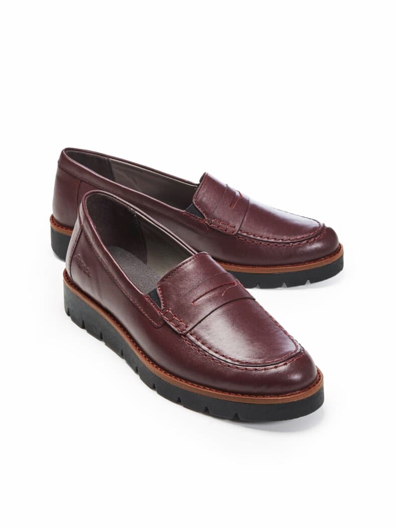 Bequem-Loafer City Bordeaux