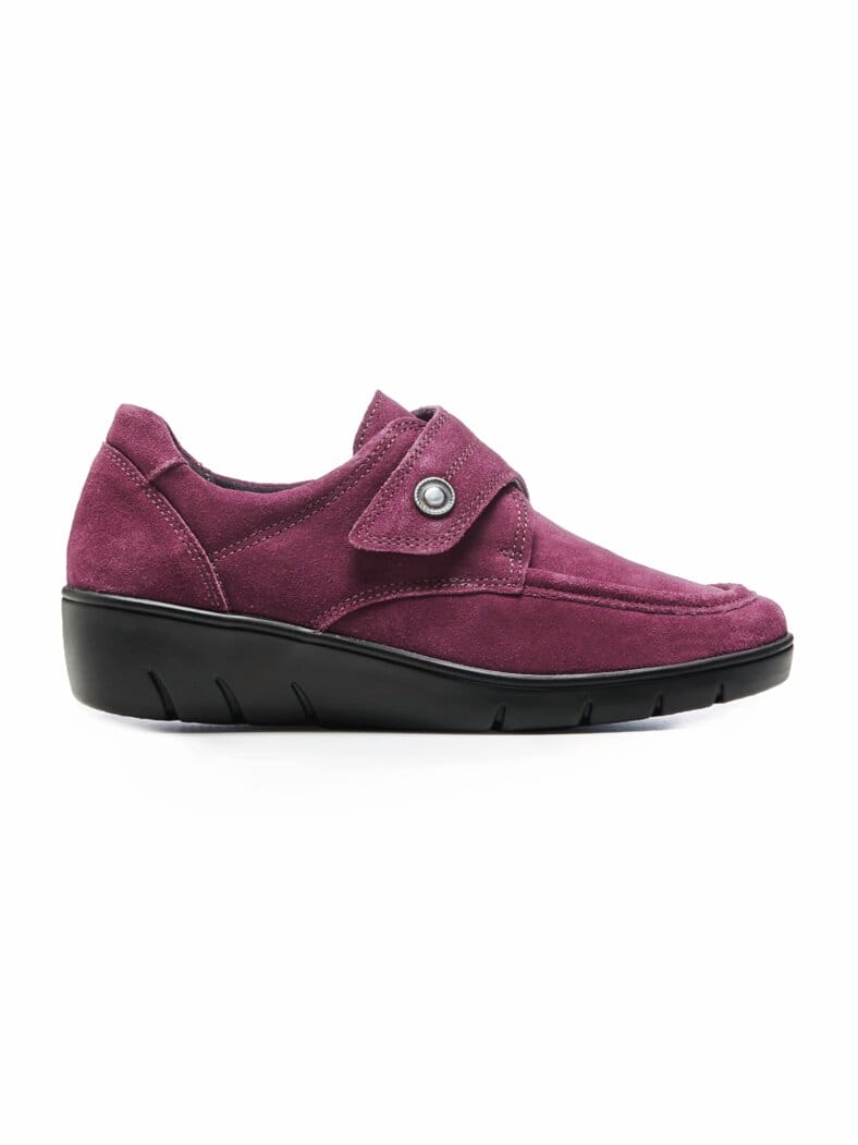 Keilabsatz-Klettschuh Supersoft Bordeaux