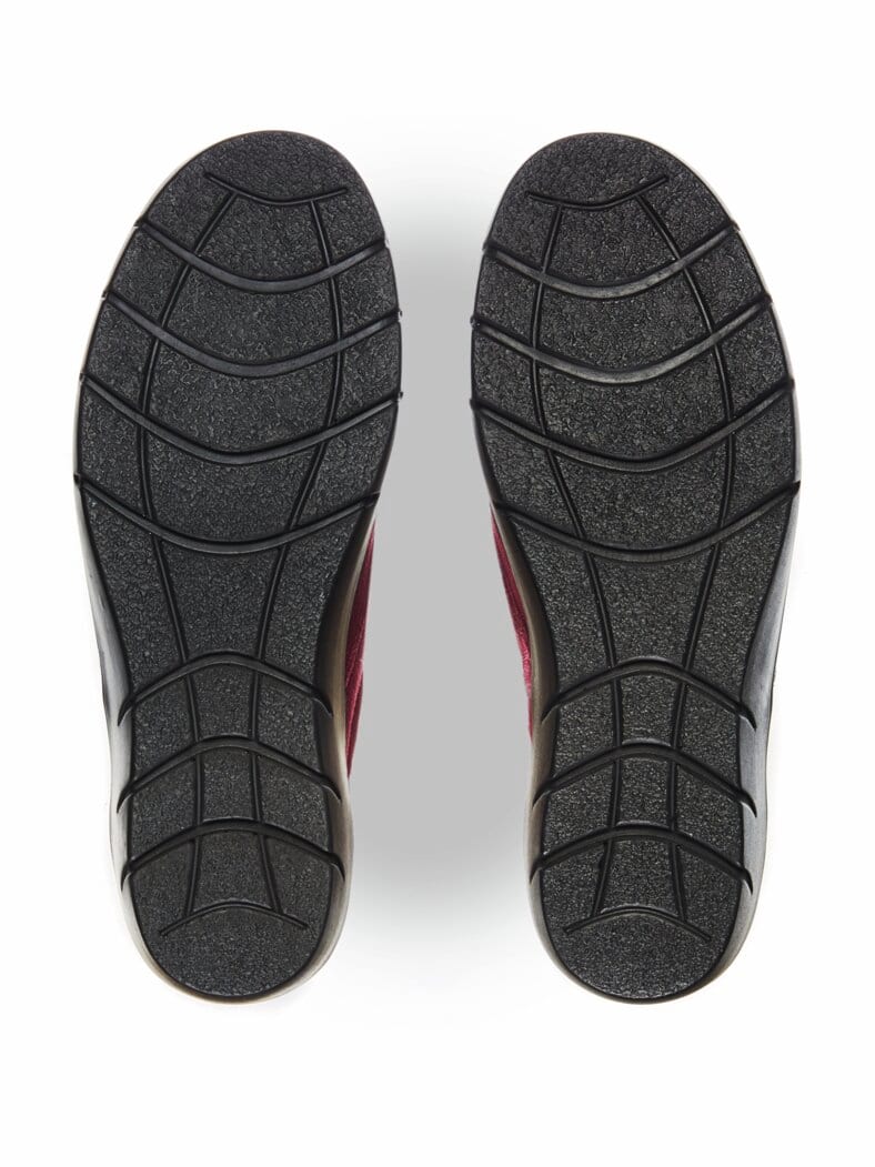 Keilabsatz-Klettschuh Supersoft Bordeaux