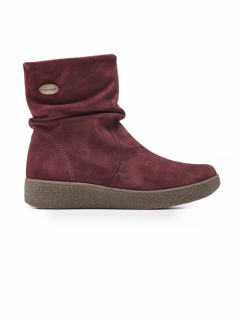 Aquastop-Reißverschluss-Stiefelette Bordeaux
