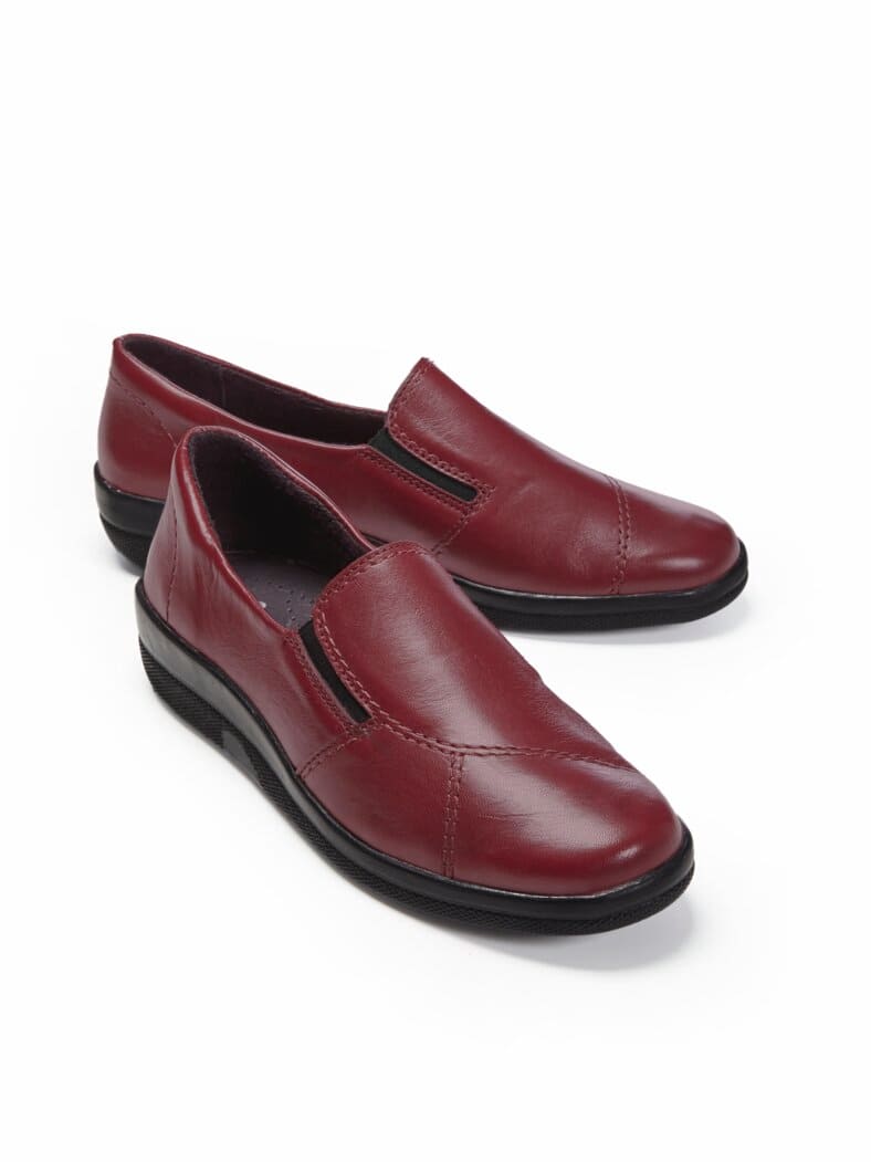 Hallux-Slipper-Thermoleicht Bordeaux