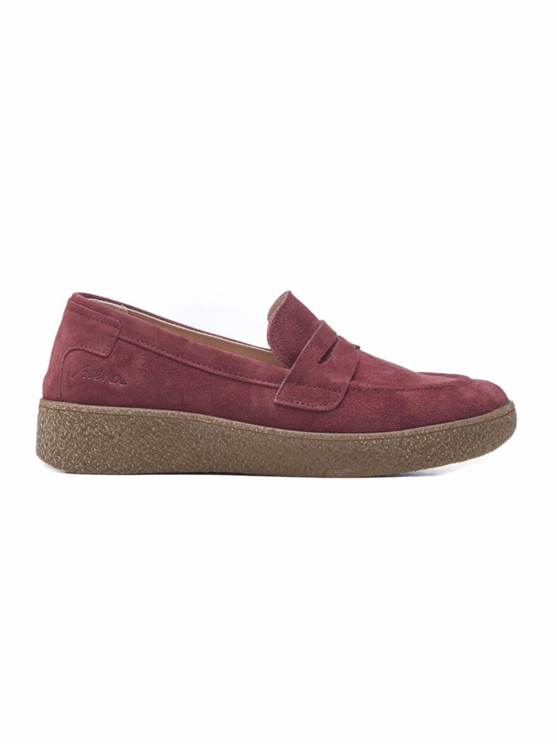 Komfort-Slipper Samtvelours Bourdeaux
