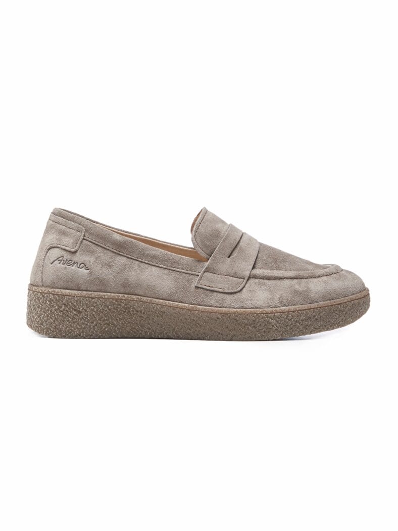 Komfort-Slipper Samtvelours Taupe