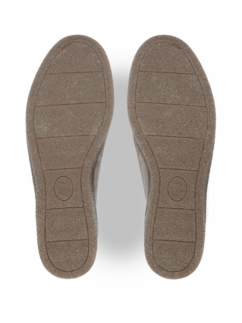 Komfort-Slipper Samtvelours Taupe