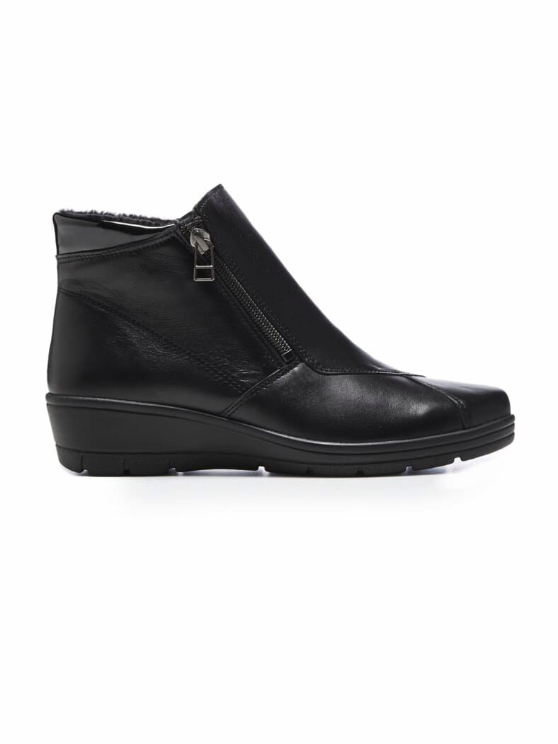 City-Stiefelette Duo-Zip Schwarz