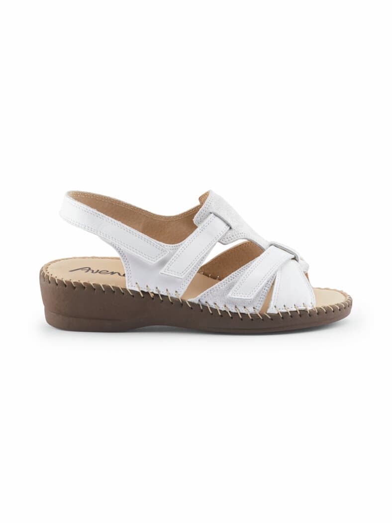 Doppelklett-Sandale Supersoft Weiß