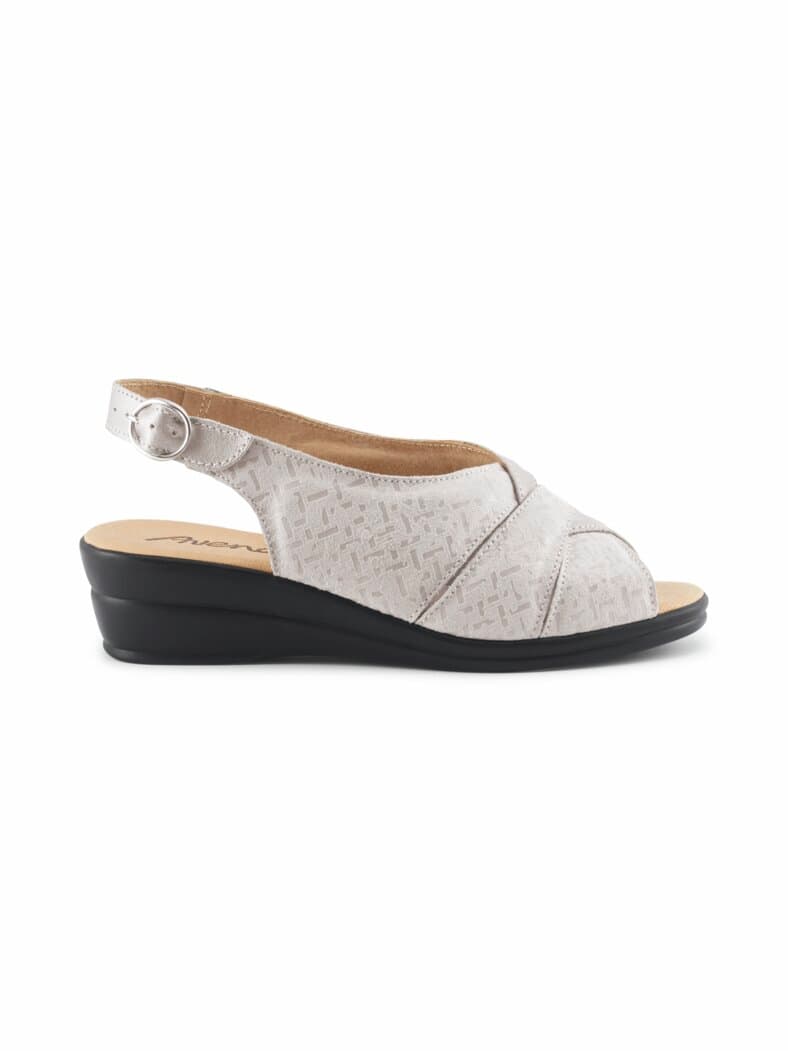 Peeptoe-Sandale Extrasoft Silber