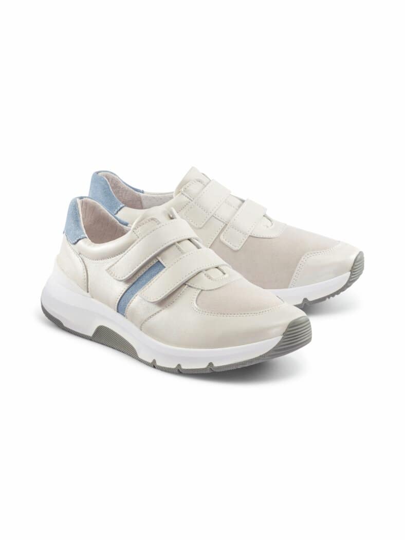 Hallux-Active-Klettsneaker Weiß-Blau