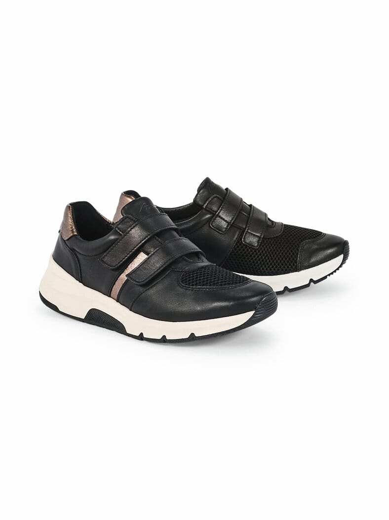 Hallux-Active-Klettsneaker Schwarz