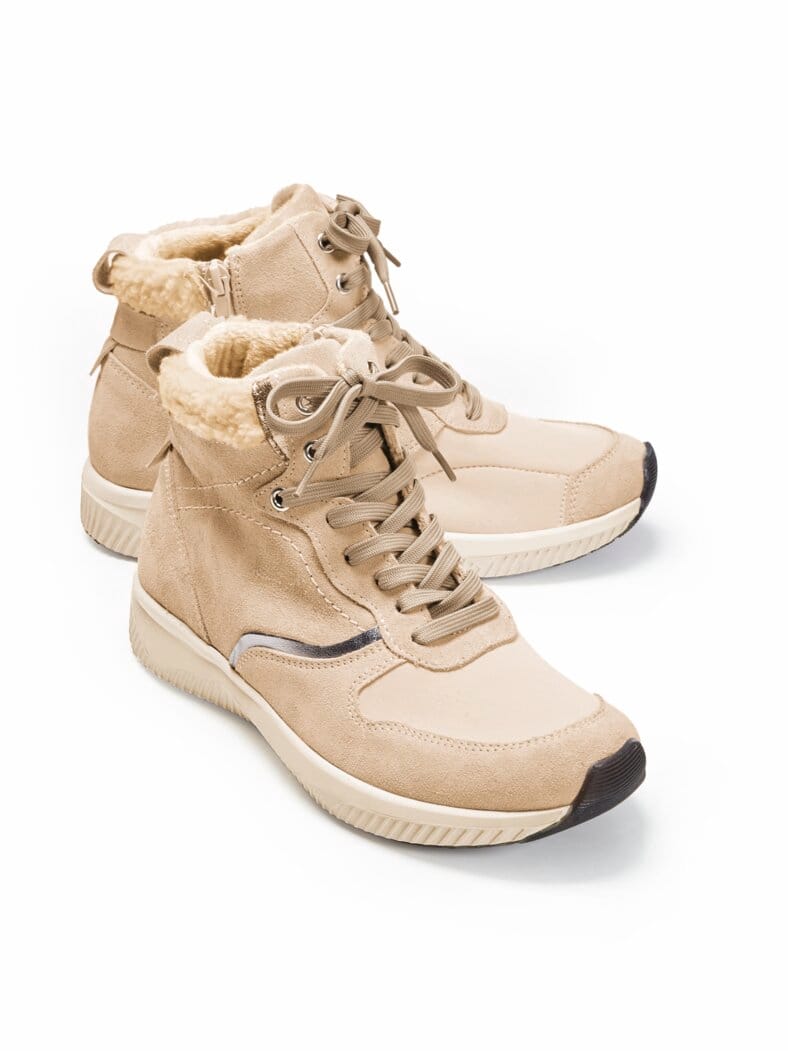 Hallux-Sneaker-Bootie Extraweit Beige