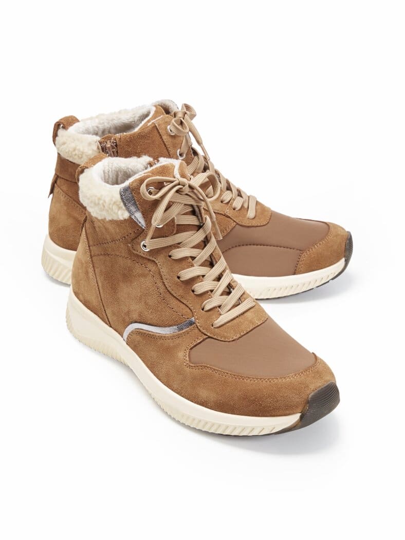 Hallux-Sneaker-Bootie Extraweit Cognac