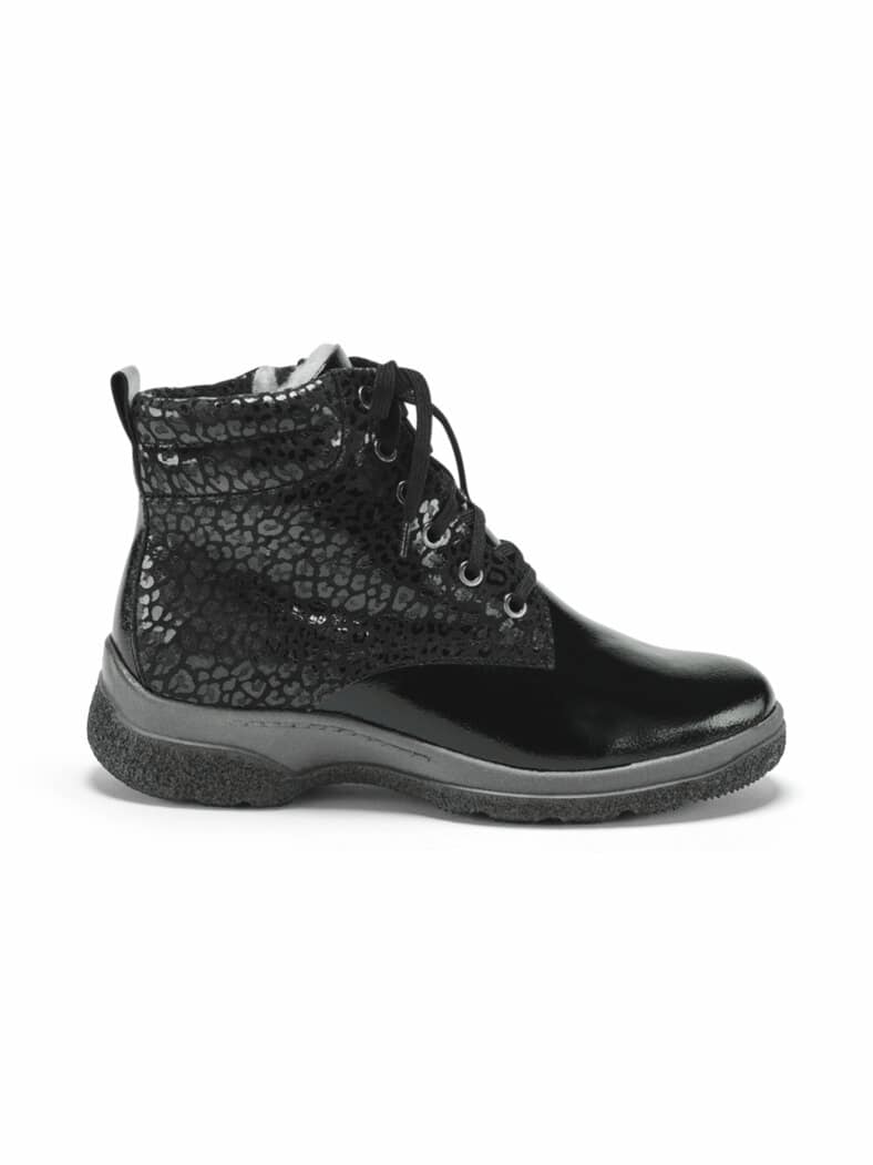 Ultragrip-Stiefelette Schurwolle Schwarz