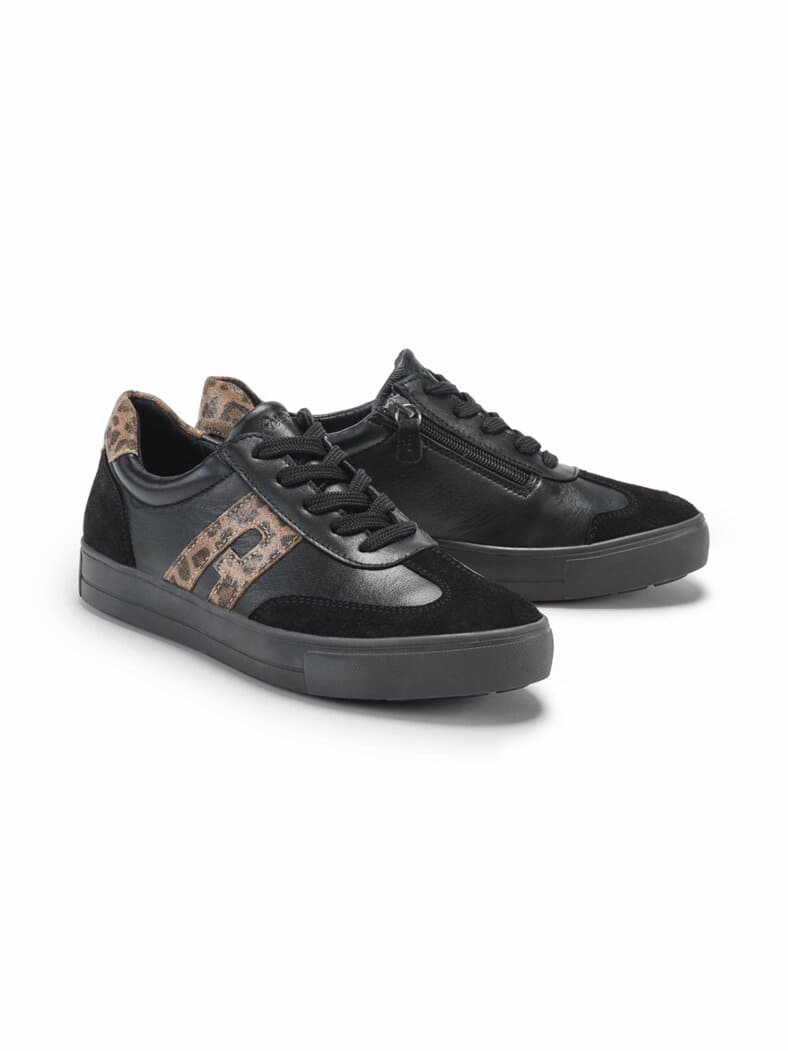 Hallux-Schnürer-Soft Schwarz/ Leopar