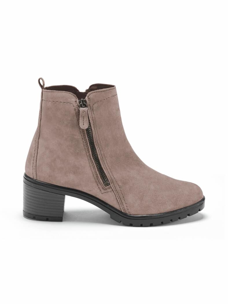 Hallux-Absatz Stiefelette Comfort Taupe