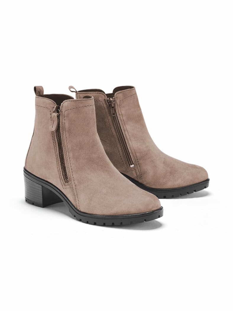 Hallux-Absatz Stiefelette Comfort Taupe