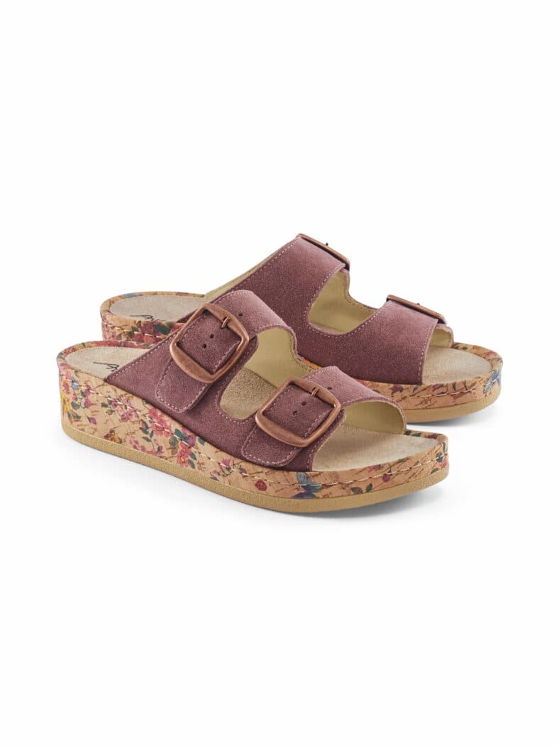 Riemen-Pantolette Memory Mauve