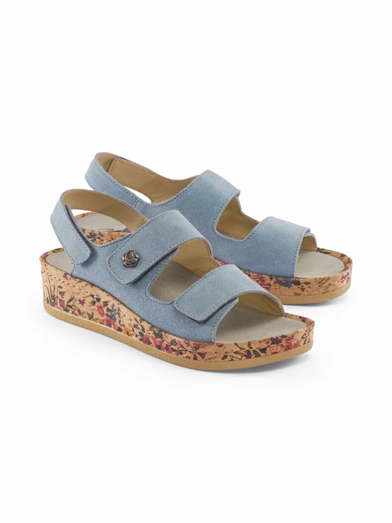 3er-Klettsandale Memory Hellblau