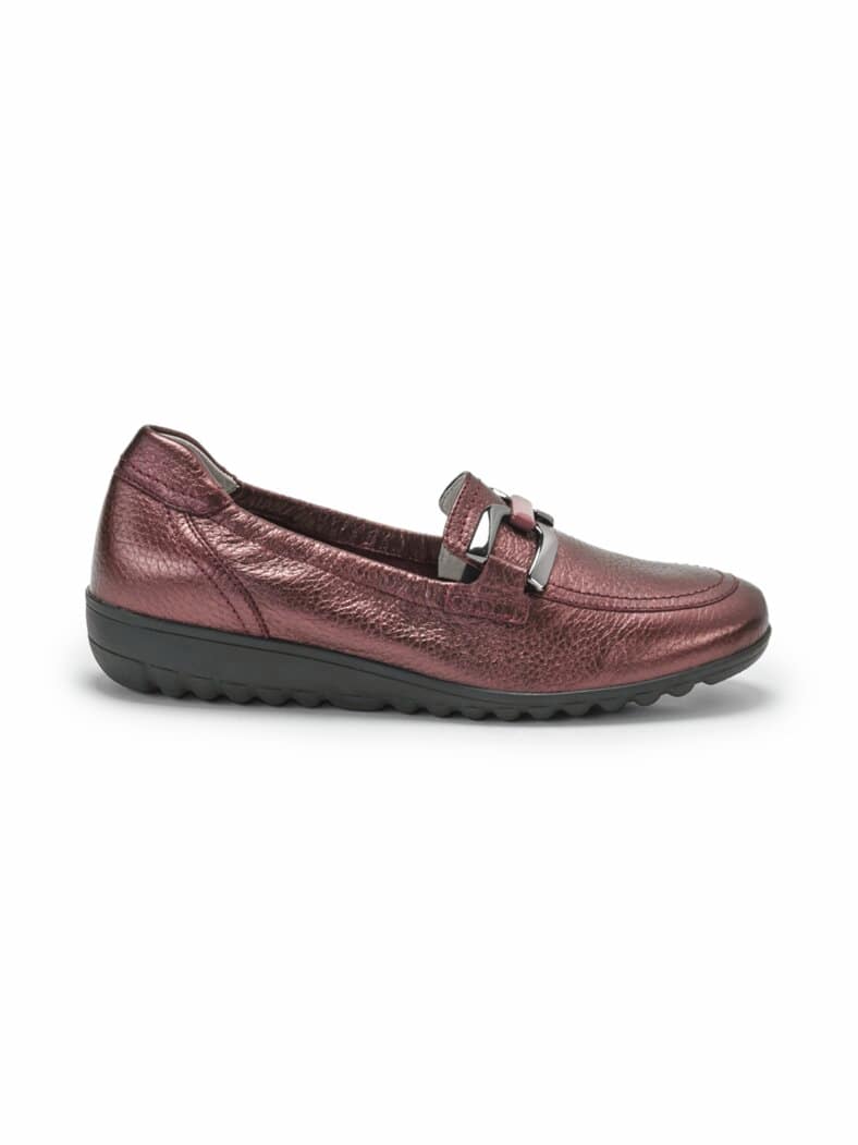 Hirschleder-Slipper Komfort Chic Bordeaux