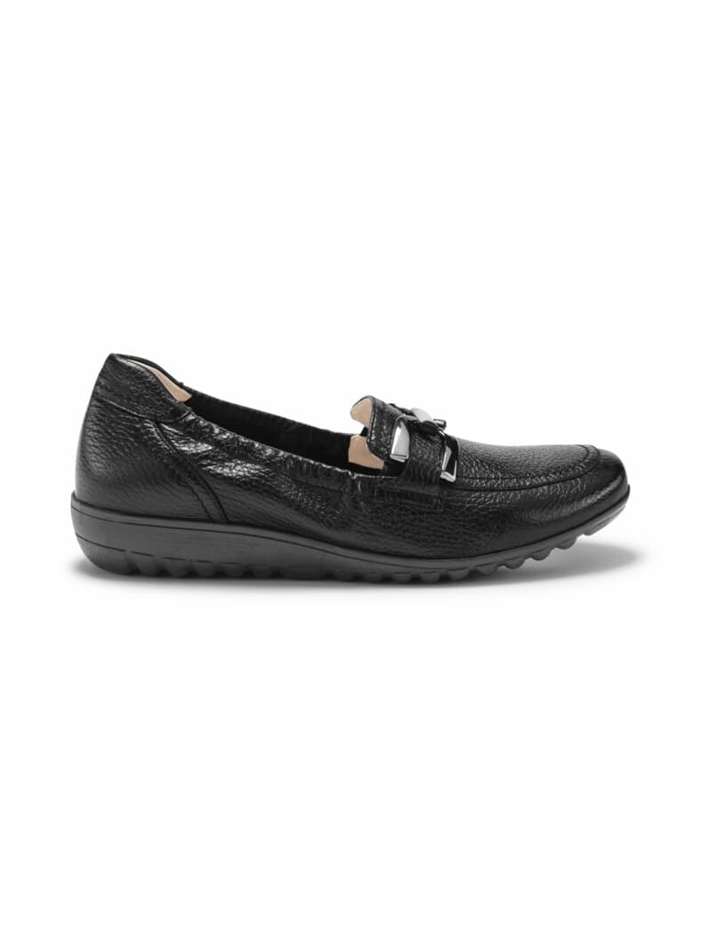 Hirschleder-Slipper Komfort Chic Schwarz