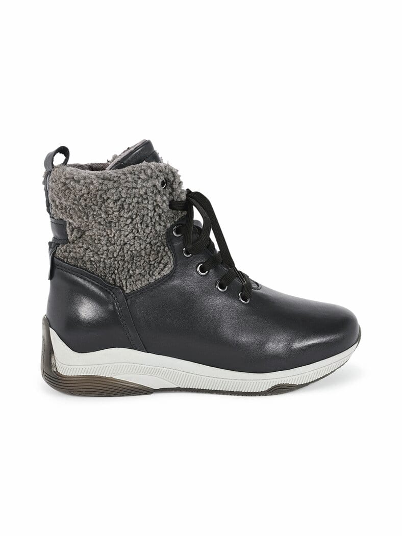 Plüsch-Stiefel Winterfest Schwarz