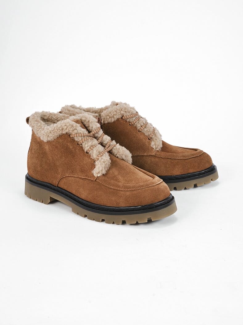 Hallux-Knöchelbootie Kuschelweich Cognac