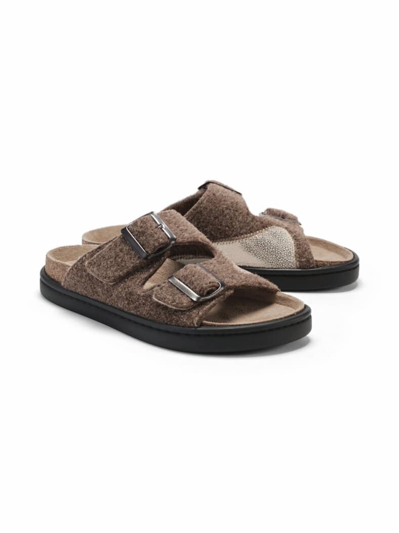 Hallux-Filz-Pantolette Reflex Beige