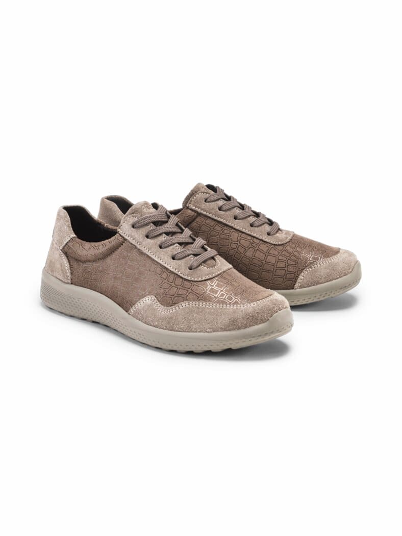 Hallux-Schnürer Superstretch Weite Taupe