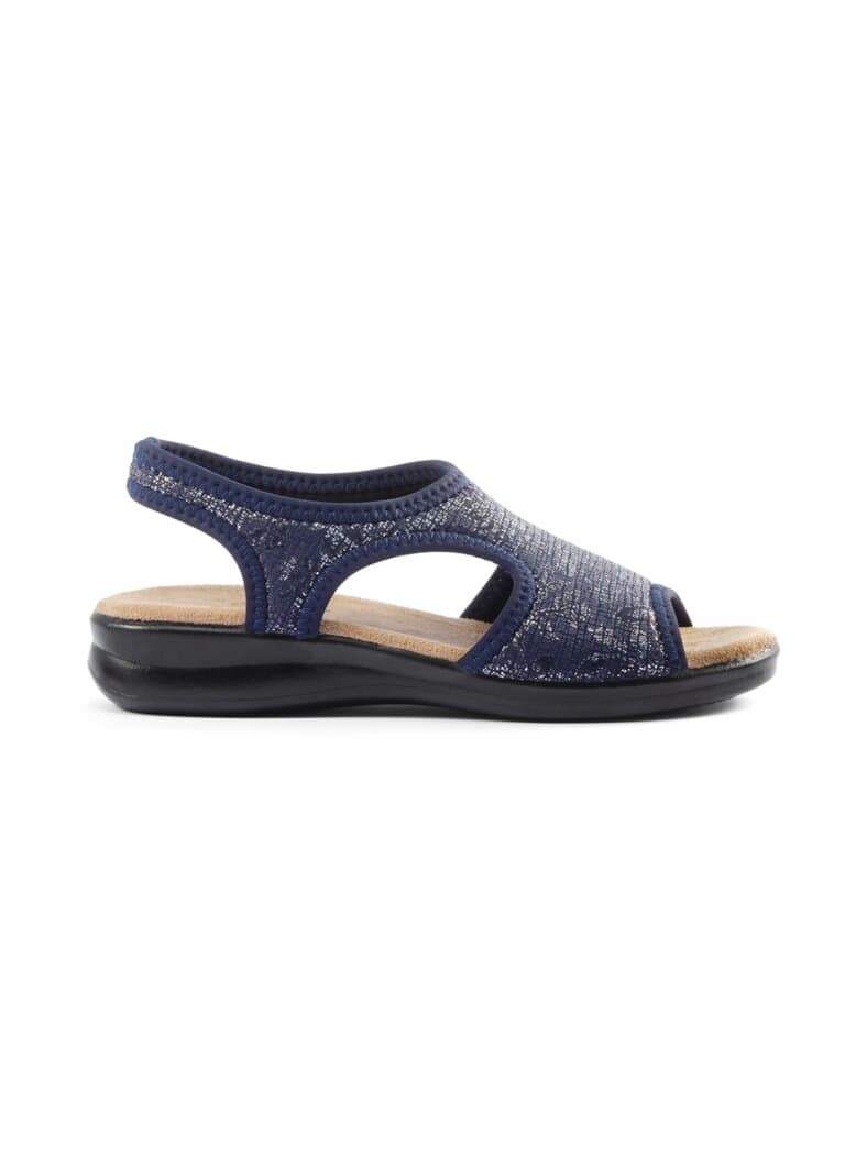 Hallux-Sandale Superstretch Blau metallic