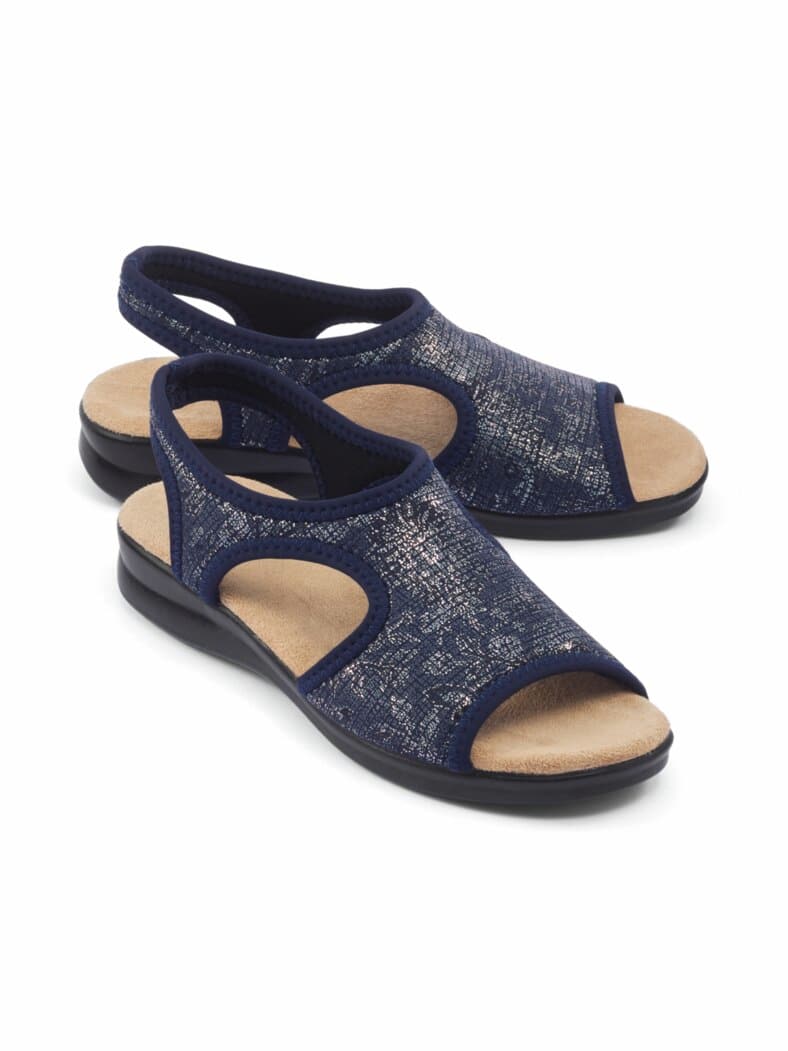 Hallux-Sandale Superstretch Blau metallic